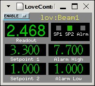 Main controller screen
